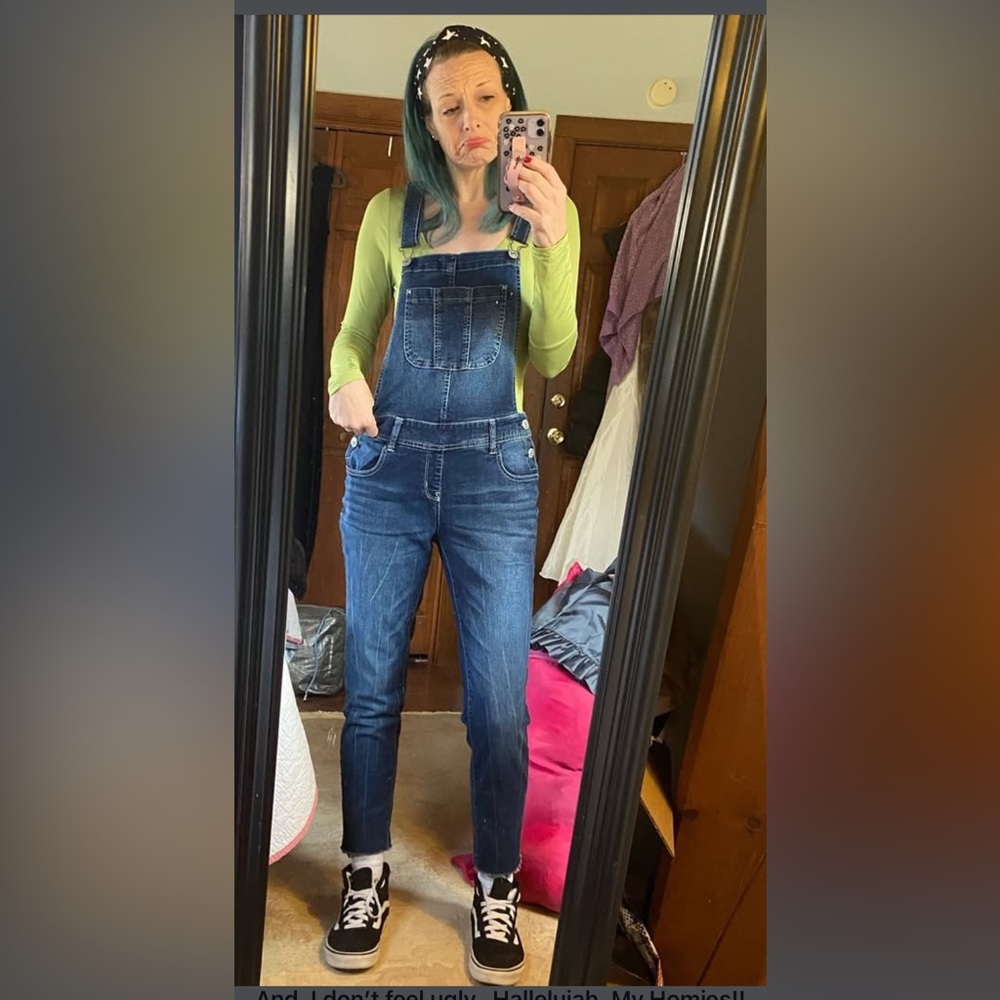 Wallflower Blue Denim Women Jeans Overalls Size Medium - Picture 6 of 16
